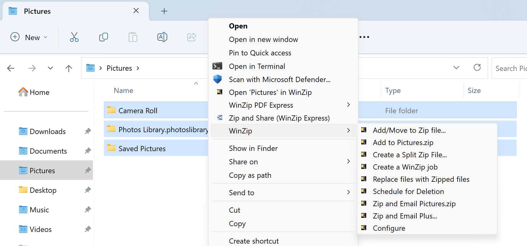 Zip files with their folder information